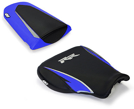 LuiMoto Tribal Blade Seat Cover 07-12 Honda CBR600RR - Cf Black/Blue - Motostarz USA