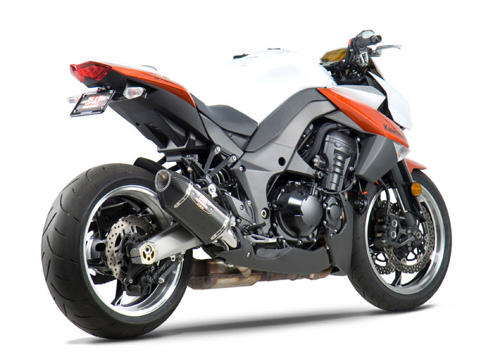 Yoshimura Street R-77 Dual Carbon Slip-On Exhaust System '10-'16 Kawasaki Z1000