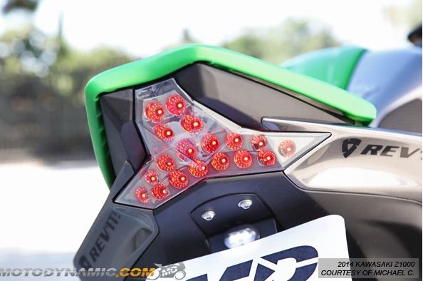 Motodynamic Sequential LED Tail Light '14-'16 Kawasaki Z1000, '16-'18 ZX10R, '18- Ninja 400 - Clear