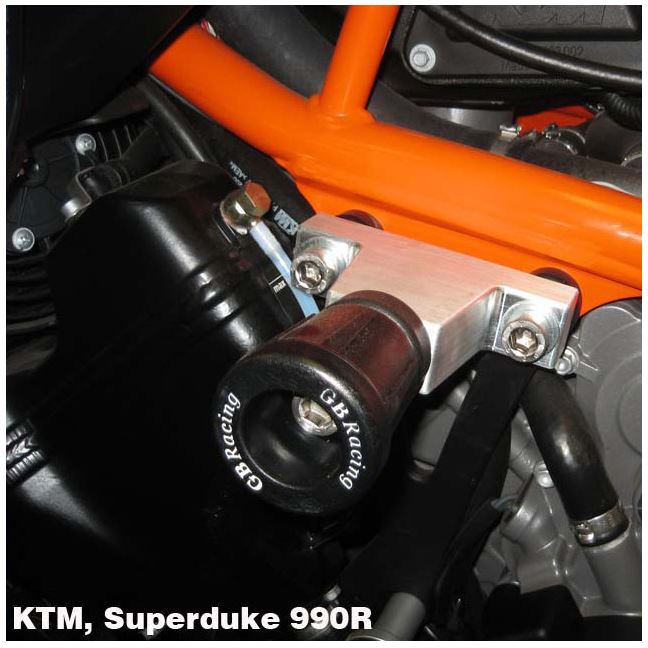 GB Racing Upper Frame Sliders 05-14 KTM 990 Superduke/R