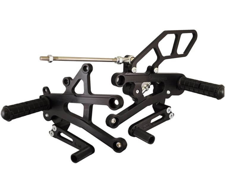 Woodcraft Complete Rearset Kit GP Shift for '06-'12 Triumph 675