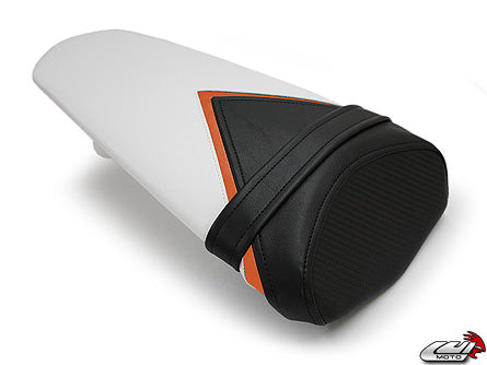 LuiMoto Sport Seat Covers '10-'13 Kawasaki Z1000 - CF Black/Orange/White - Motostarz USA