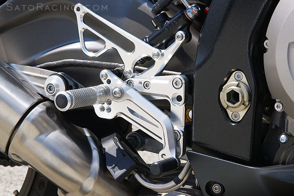 Sato Racing Adjustable Rearsets for 2009-2014 BMW S1000RR - Forward / Up Version