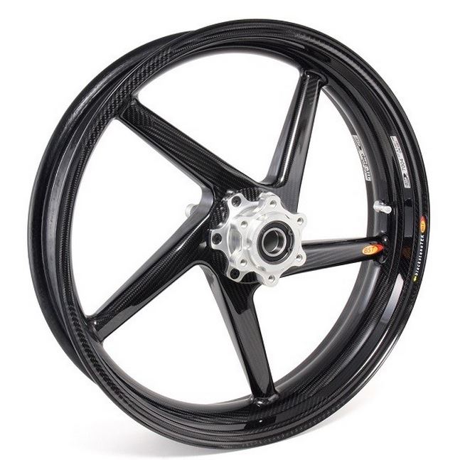 BST 3.5" x "17 5 Spoke Slanted Carbon Fiber Front Wheel for 2014-2015 Ducati 899 Panigale