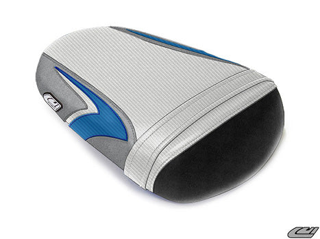 LuiMoto Sport Seat Covers '08-'10 Suzuki GSXR 600/750 - CF Pearl/Silver - Motostarz USA