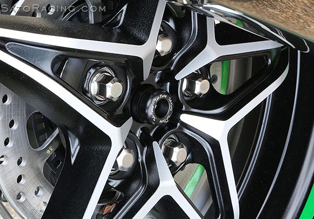 Sato Racing Rear Axle Sliders for 2015 Kawasaki Ninja H2 | K-H2AS-R