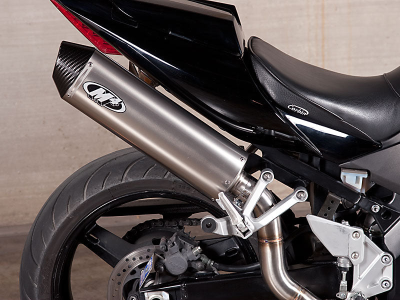 M4 High Sport Mount Full Stainless Steel Exhaust System for 04-08 Suzuki SV1000 - Titanium
