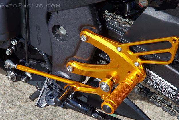 Sato Racing Adjustable Rearsets for 2013-2014 Honda CBR400R/F, CBR500R/F
