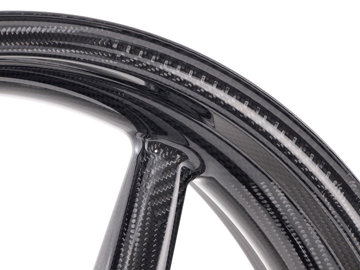 BST 3.5" x "17 5 Spoke Slanted Carbon Fiber Front Wheel for 2014-2015 Ducati 899 Panigale