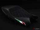 LuiMoto Diamond Edition Seat Cover for Ducati Monster 696/796/1100 - Suede/Cf Black/Black