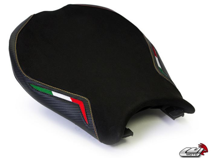 LuiMoto Team Italia Suede Leather Rider Seat Cover Ducati 848/1098/1198 - Motostarz USA