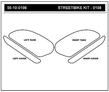 StompGrip Volcano Traction Tank Pad Kit for 2015 Kawasaki Ninja H2/H2R