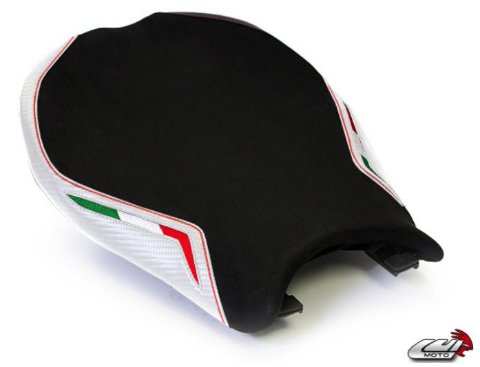 LuiMoto Team Italia Suede Leather Rider Seat Cover Ducati 848/1098/1198 - Motostarz USA