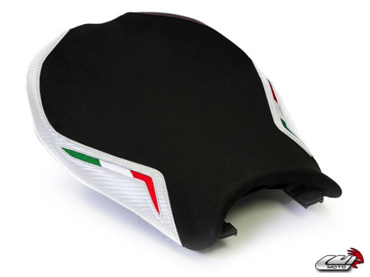 LuiMoto Team Italia Suede Leather Rider Seat Cover Ducati 848/1098/1198 - Motostarz USA
