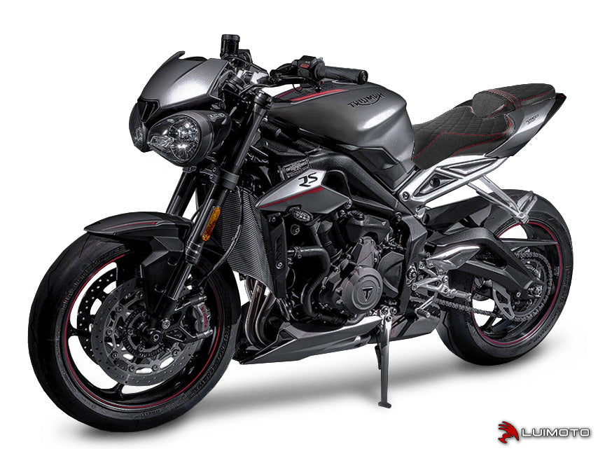 LuiMoto Diamond Edition Seat Cover 2017-2018 Triumph Street Triple 765 | Passenger