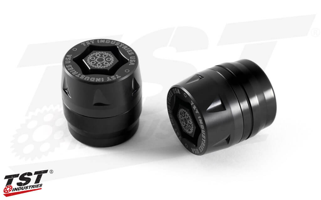 TST Industries Axle Slider Crash Protection for Kawasaki '18- Ninja 400, '19- Z400, '24- Ninja 500