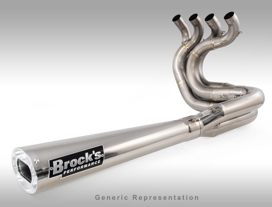 Brocks Performance TiWinder Polished Full Titanium Exhaust System for 2005-2006 Suzuki GSX-R1000