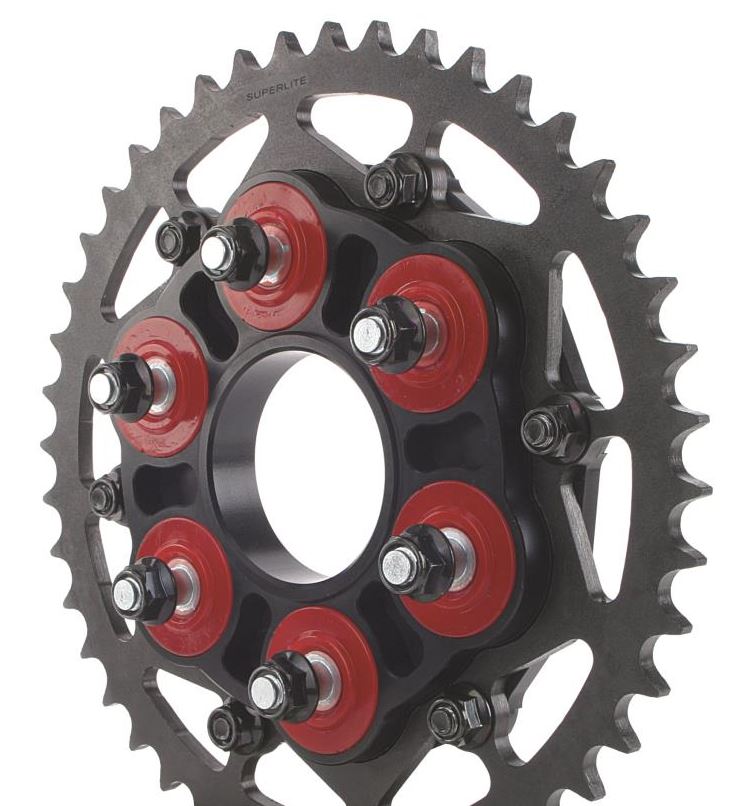 Drive Systems Superlite RS7 525 Pitch Steel Quick Change Sprocket w.EK Quadra-X Ring Sealed Chain - Ducati 1199/1299 Panigale - motostarz.com
