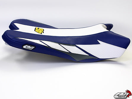 LuiMoto Limited Edition Seat Cover '09-'14 Yamaha YZF R1 - CF White/Blue - Motostarz USA