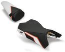 LuiMoto Sport Seat Covers '10-'13 Kawasaki Z1000 - CF Black/Orange/White - Motostarz USA