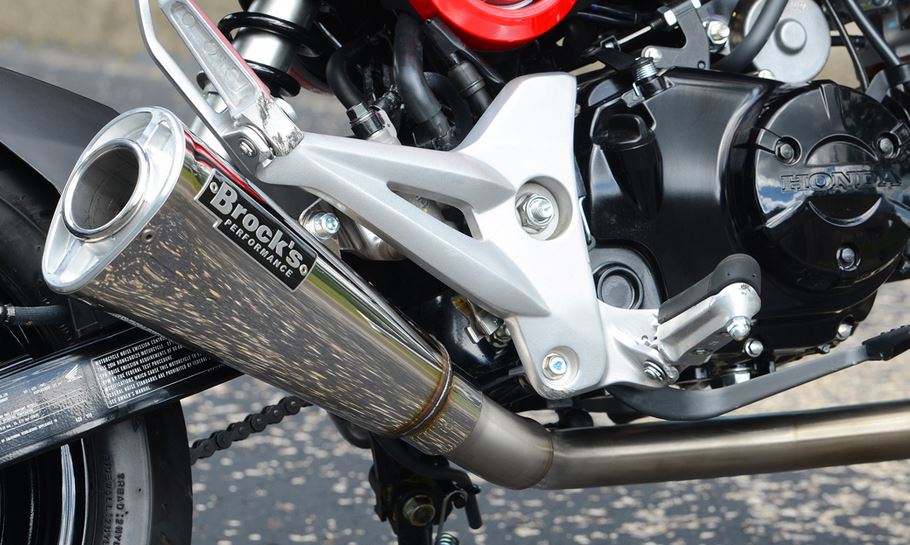 Brocks Performance 12" Alien Head Ultra-Light Stainless Steel Full Exhaust System 2014-2015 Honda GROM MSX125