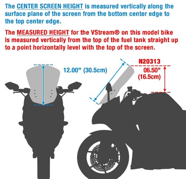 National Cycle VStream+ Sport Windscreen 2014-2017 Yamaha FZ 07 / MT 07 | N20313