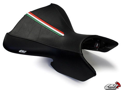 LuiMoto Team Italia Front Seat Cover 04-09 Ducati Multistrada - Black Stitching