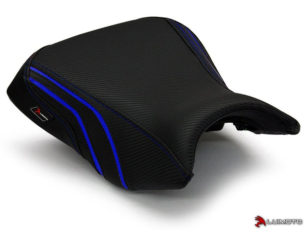 LuiMoto Team Kawasaki Seat Cover 2012-2014 Kawasaki ER6n / ER6f (Ninja 650R) - CF Black/Deep Blue