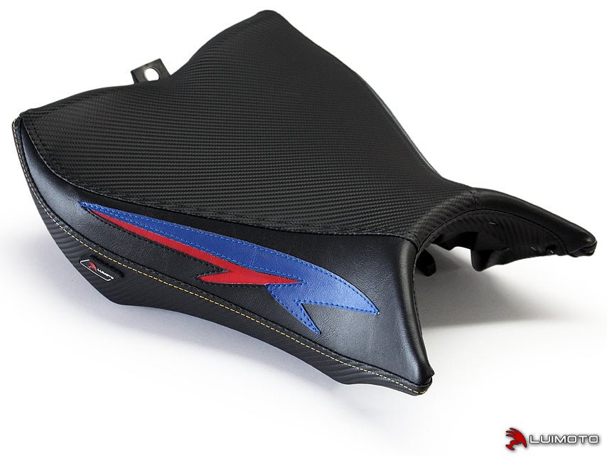 LuiMoto Tribal Flight Seat Covers for 2008-2015 Honda CB1000R - CF Black/Deep Blue/Red