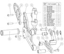 Woodcraft Complete Adjustable Rearset Kit Standard Shift for Honda CBR250R