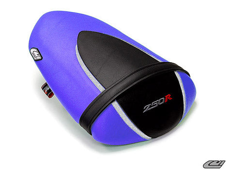 LuiMoto Sport Seat Covers '08-'12 Kawasaki Ninja 250R - Blue/Silver (2010 colour) - Motostarz USA