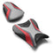 LuiMoto Team Suzuki Seat Covers 2007-2008 Suzuki GSX-R1000 - Cf Black/Silver/Gunmetal/Red