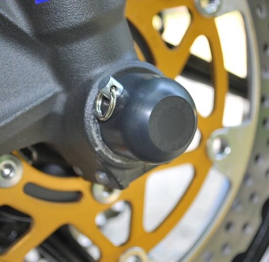 Woodcraft Front Axle Slider Kit '13+ Kawasaki ZX-6R