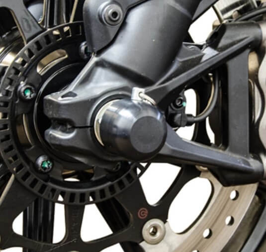 Woodcraft Front Axle Sliders for '15-'20 Ducati Scrambler | Check Fitment