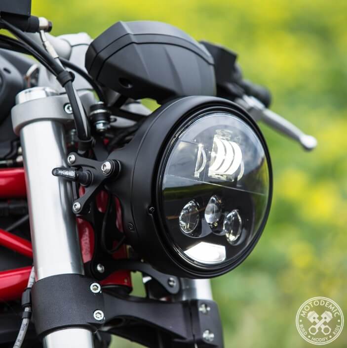 MOTODEMIC Headlight Conversion Kit for Ducati Monster 696/796/1100
