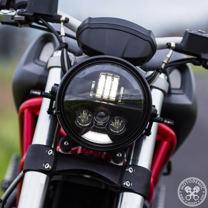 aMOTODEMIC Headlight Conversion Kit for Ducati Monster 696/796/1100