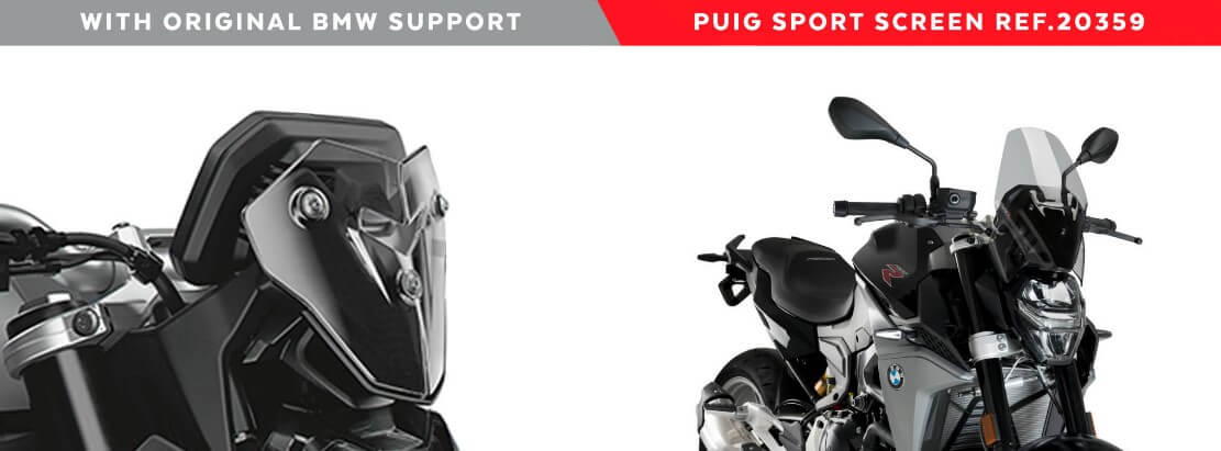 Puig Sport Windscreen for BMW Support Brackets '20+ BMW F900R