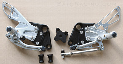 Sato Racing Adjustable Rearsets for 2011-2014 KTM 125/200 Duke - Sivler
