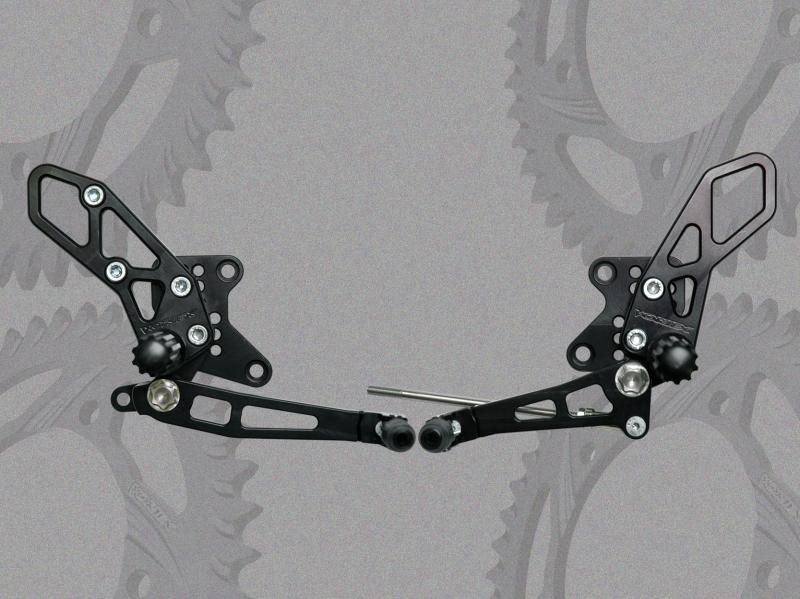 Vortex V2 Adjustable Rearsets for '08-'12 Kawasaki Ninja 250, '13-'15 Ninja 300 