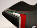 LuiMoto Team Italia Leather Rider Seat Cover '09-'20 Aprilia RSV4 - Motostarz USA