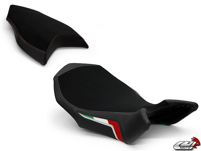 LuiMoto Team Italia Suede Seat Cover 10-11 MV Agusta Brutale 990R, 10-11 Brutale 1090R - Motostarz USA