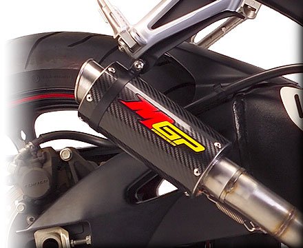 Hotbodies Racing MGP Growler Carbon Slip-on Exhaust System 2006-2007 Suzuki GSXR 600/750
