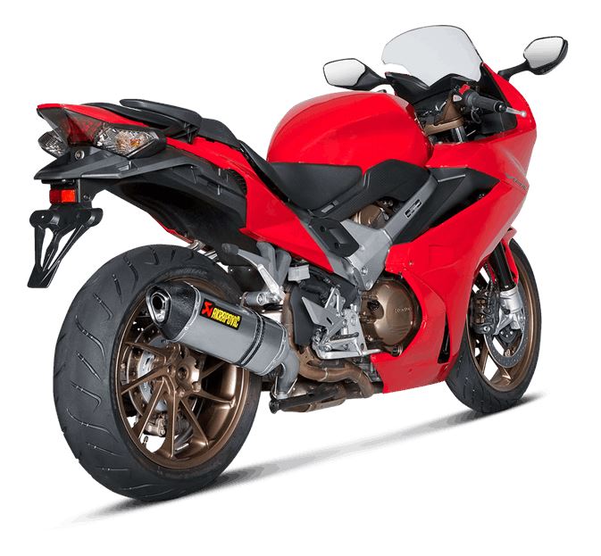 Akrapovic Slip-On Line (Titanium) Exhaust System '14-'15 Honda VFR 800F, 2015 VFR 800X Crossrunner [S-H8SO3-HRT]