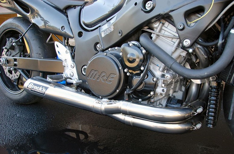 Brocks Performance 18" TiWinder Polished Full Exhaust System 1999-2014 Suzuki Hayabusa GSX1300R
