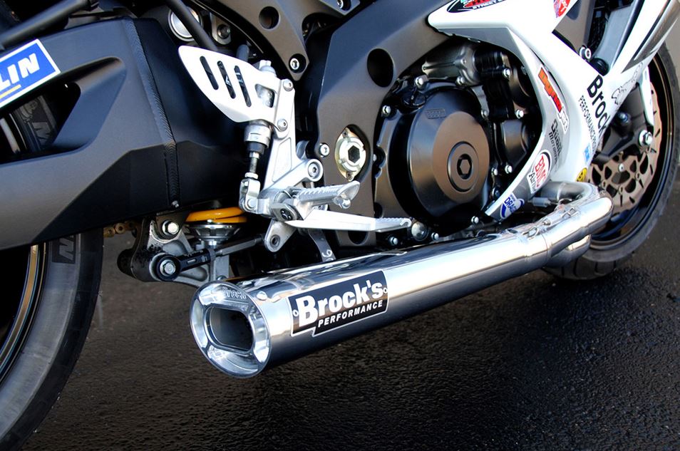Brocks Performance TiWinder Polished Full Titanium Exhaust System for 2007-2008 Suzuki GSX-R1000