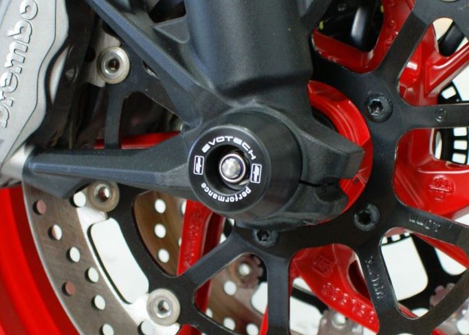 Evotech Performance Front Axle Sliders / Spindle Bobbins Kit for 2010-2014 Ducati Multistrada 1200