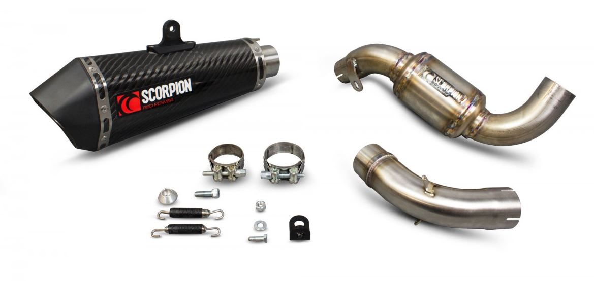 Scorpion Serket Taper 3/4 Slip-On Exhaust System '13-'16 KTM 390 Duke