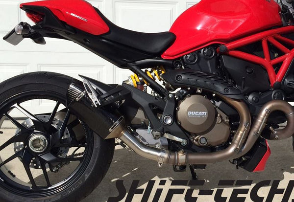 Shift Tech 8" Carbon Slip-On (Short Version) For 2014-2015 Ducati Monster 821/1200/S