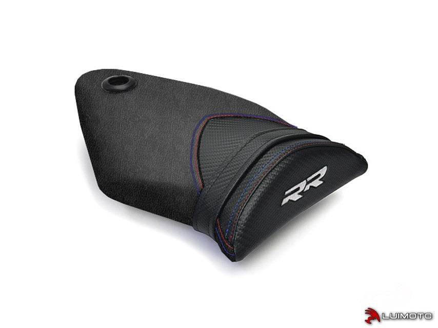 LuiMoto Motorsports Edition Seat Cover 2012-2014 BMW S1000RR - Black Suede/Cf Black