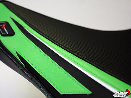 LuiMoto Sport Seat Covers '11-'15 Kawasaki ZX10R - Black/Green - Motostarz USA